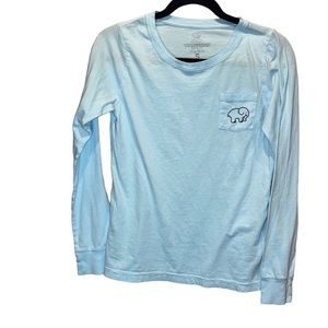 Ivory Ella Elephant Long Sleeved Pocket Tee Size Small